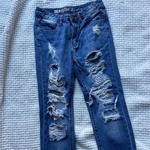 Medium/ Dark wash jeans
